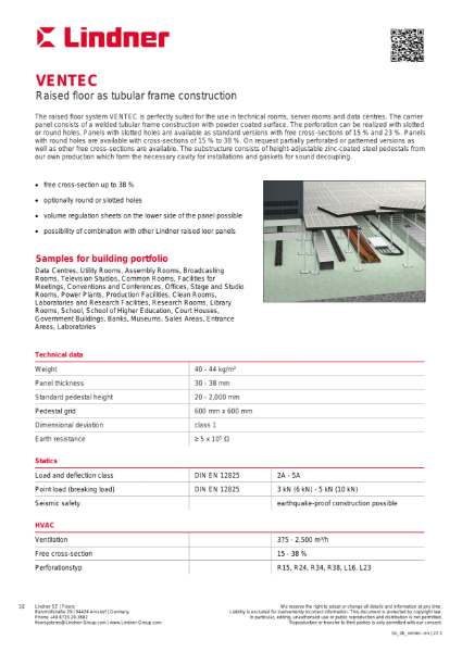 VENTEC - Data Sheet