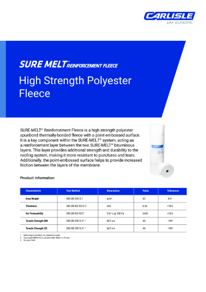 SURE-MELT® - High Strength Polyester Fleece