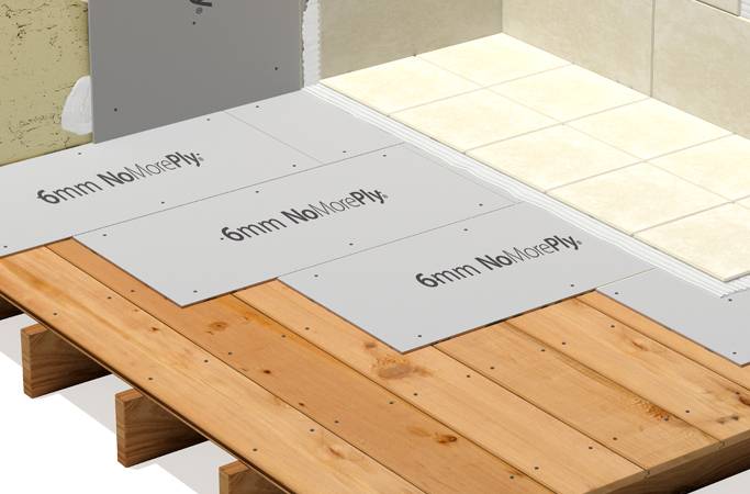 6mm PrePrimed NoMorePly Tile Backer  - Fibre Cement Boards