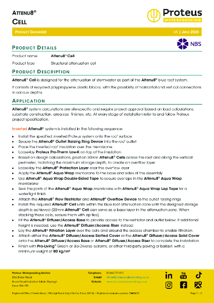 Product Data Sheet - Attenu8® Cell