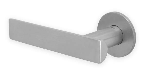 Rounded Lever Handle on Slimline Rose - Door Handles (CH981) - Lever Handle