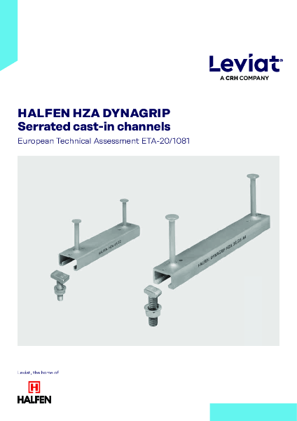Halfen HZA Dynagrip Cast-in Channel - ETA