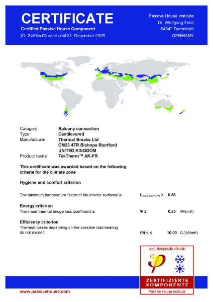 Passive House Institute - Certificate