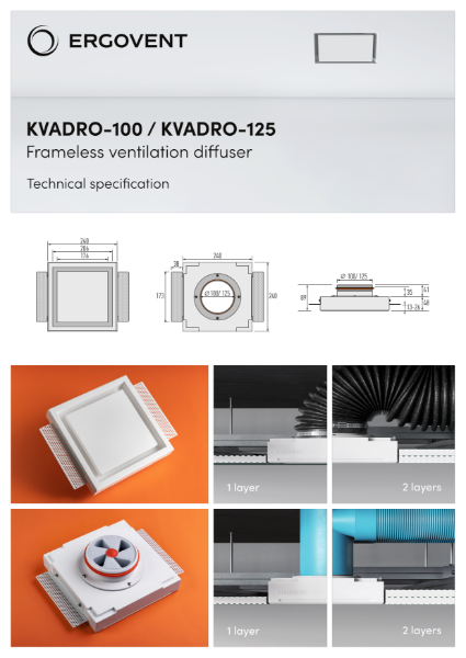 ERGOVENT KVADRO 100-125 Specification