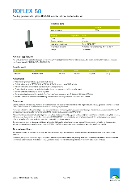 Roflex 50 Technical Datasheet