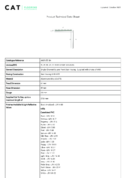 AN51/55 All Finishes Technical Datasheet