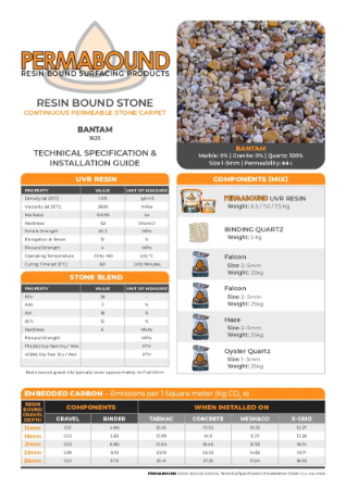 Resin Bound Stone — Bantam TDS
