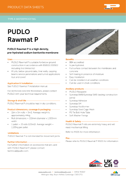 PUDLO Rawmat P Datasheet