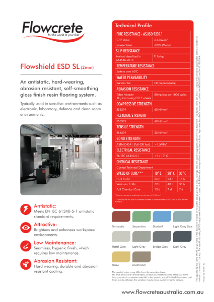 Flowcrete Flowshield ESD SL - Anti Static TDS