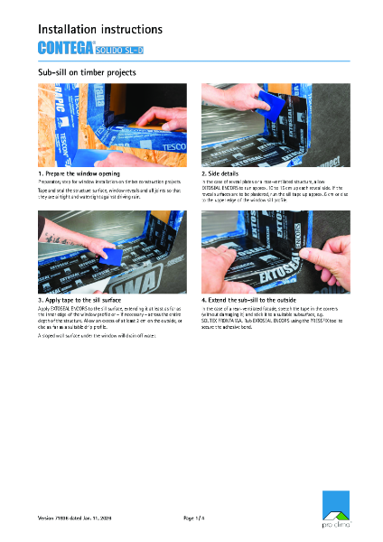 Pro Clima Contega Solido SL-D Installation Instructions