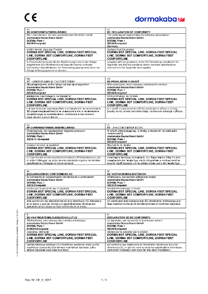 BST/FBST CE Declaration of Conformity