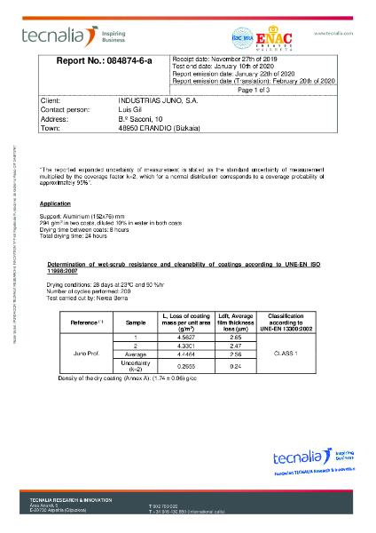 Wet Scrub Class 1 Report Junoprof