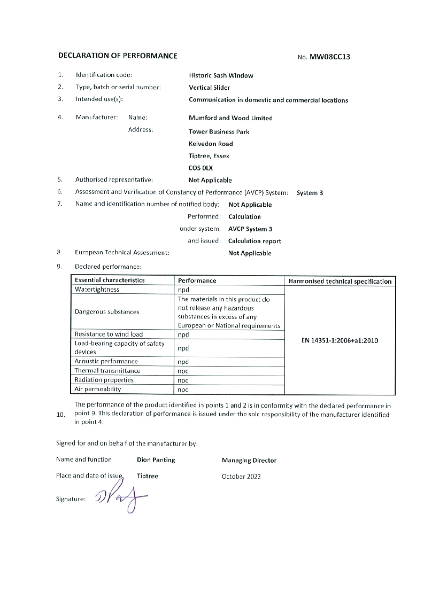 DOP Historic Sash Window