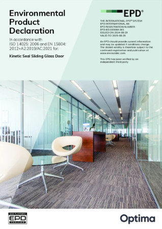 Environmental Product Declaration - Kinetic Seal Sliding Glass Door