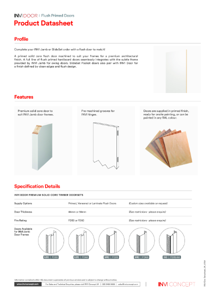 INVI Door Datasheet