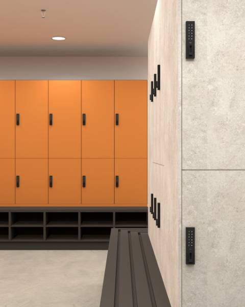 End of Trip Lockers with Seating - Lockers with Integrated Seating