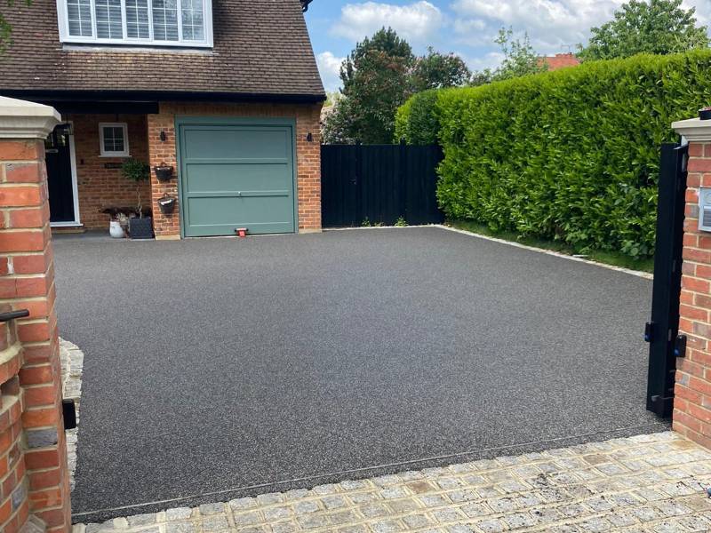 PermaBound Resin Bound Gravel Domestic Driveway Installation - Ocean Grey