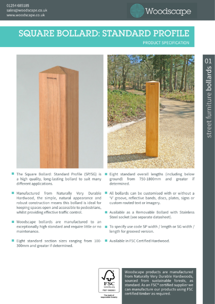 Square Profile Bollard