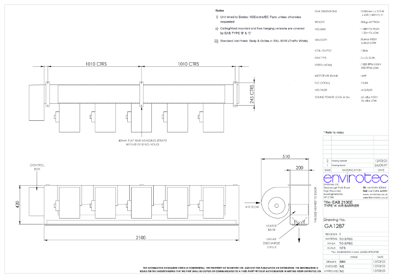 GA1287 - EAB 2100E TYPE A AIR BARRIER