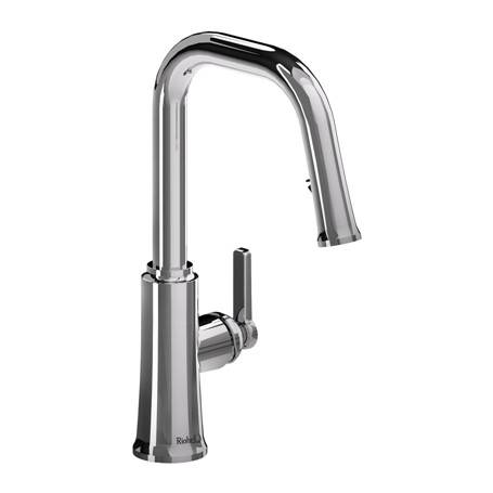Trattoria Single Lever Kitchen Mixer With Pull Down Spray and square shaped spout - Kitchen Mixer Tap