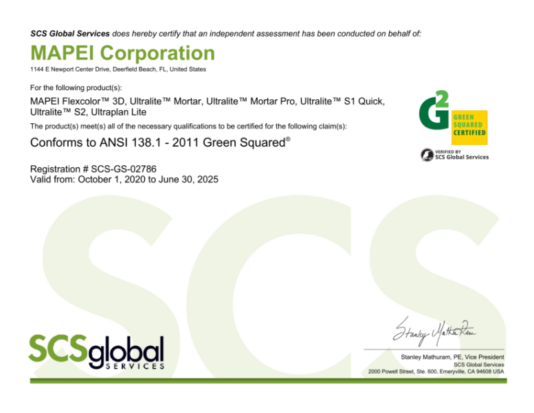 Green Squared Certified