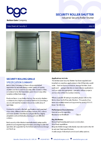 Security Roller Shutter