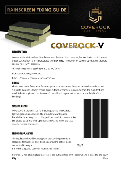 Coverock-V - Rainscreen Fixing Guide