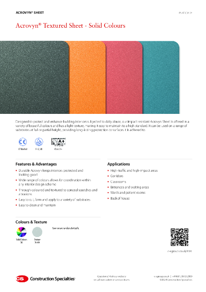 CS Acrovyn Sheet_Product Sheet_01.24