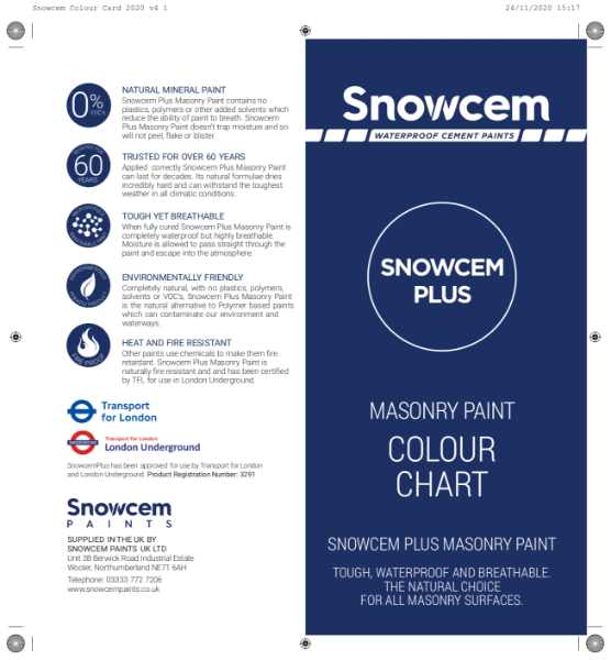 Snowcem Plus Colour Chart Northern Paints and Coatings NBS Source