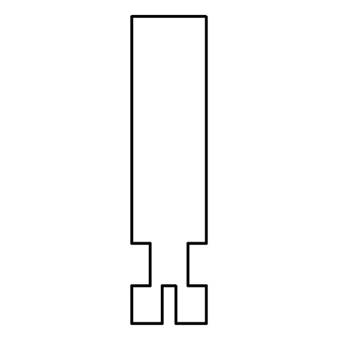 Rectangular framing section with split cap end