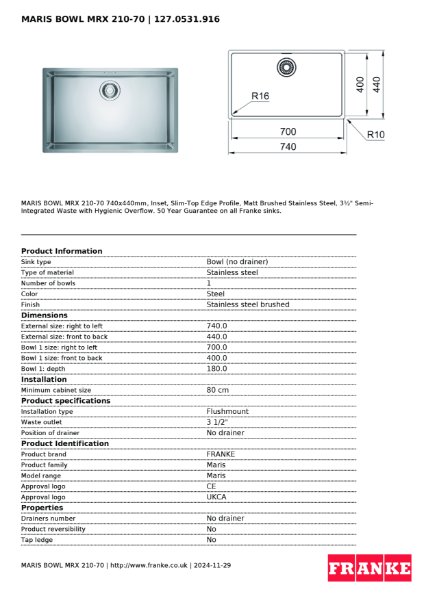 Product Sheet 127.0531.916