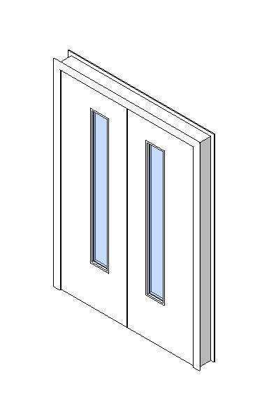 Internal Double Door, Vision Panel Style VP03
