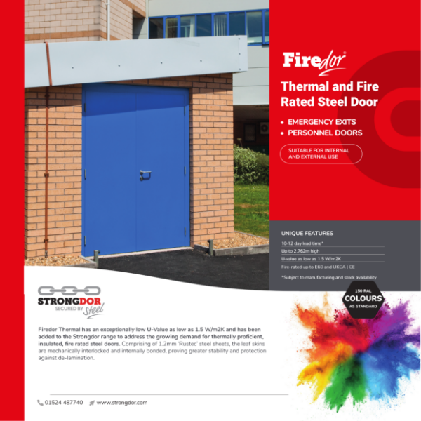 Firedor Thermal and fire rated steel door