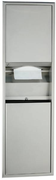 Recessed Convertible Paper Towel Dispenser/ Waste Receptacle B-3940