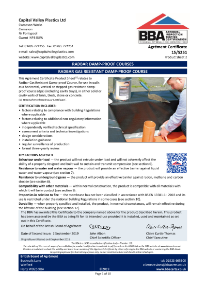 Gas Resistant DPC BBA 