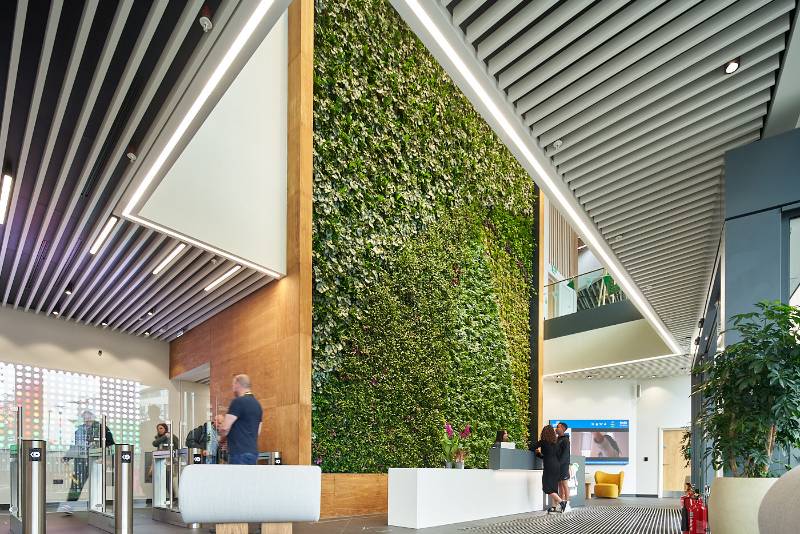 Legal & General Wales HQ Reception Living Wall