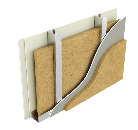 Metsec SFS infill wall with Klasse C-board, British Gypsum Gyproc ...