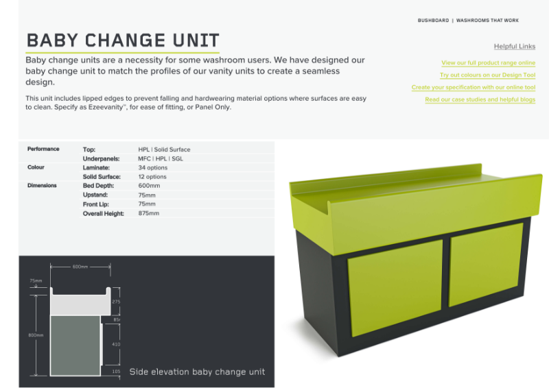 Baby Change Unit Factsheet