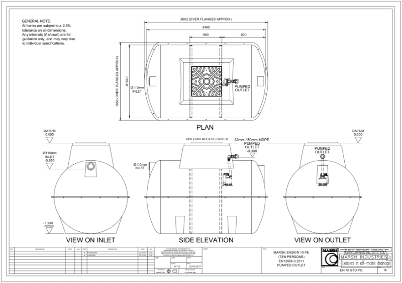 EN 10 PE STD RISER PUMPED OUTLET (Rev.B)