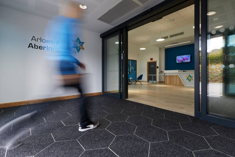 Hexagon Entrance Matting at AberInnovation