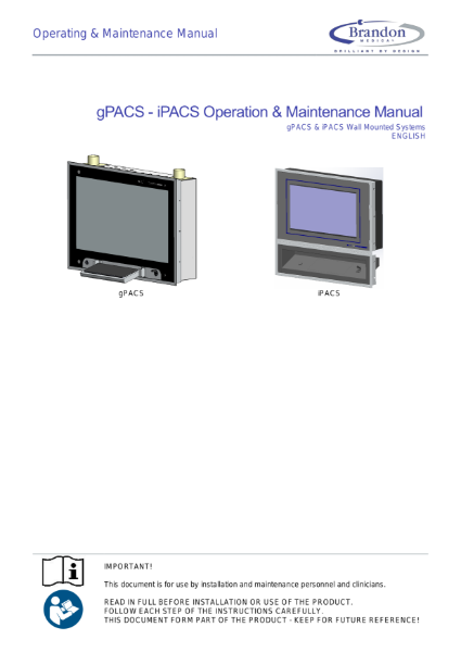 gPACS - iPACS Operation & Maintenance Manual