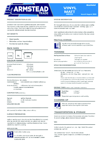 Armstead 202 - Vinyl Matt