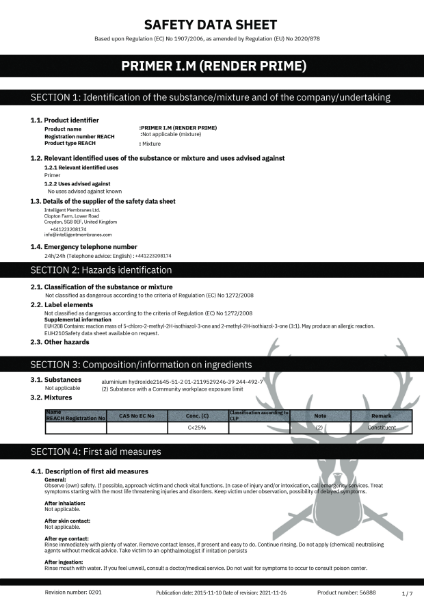 Primer IM - Safety Data Sheet