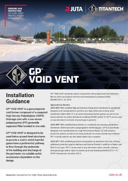 JUTA GP® Void Vent - Installation Guidance