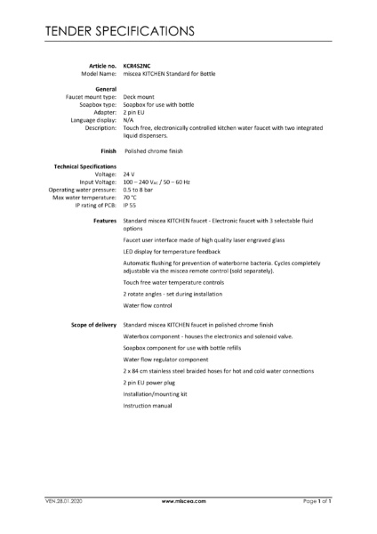 miscea KITCHEN Standard for Bottle - Article no. KCR4S2NC