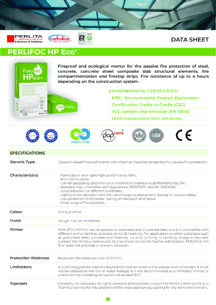 Perlifoc HP ECO + - Data Sheet