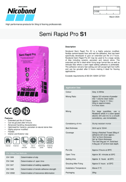 Nicobond Semi Rapid Pro S1 Adhesive