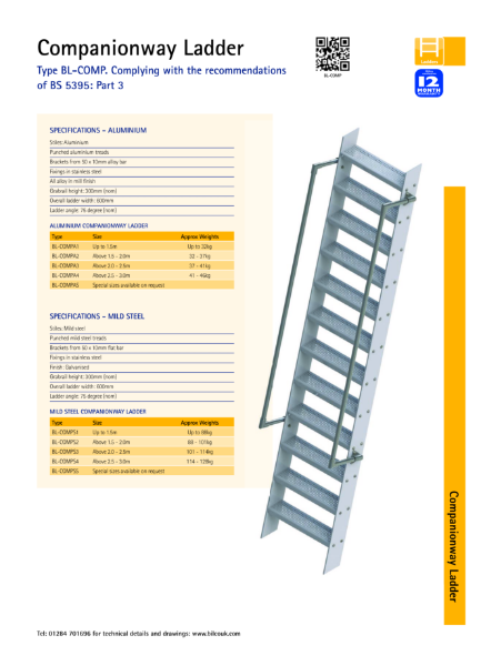 Companionway Ladder TYPE BL-COMP