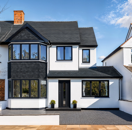 OMNIA Flush Sash Window with Feinstruktur Foil - PVC-U Windows