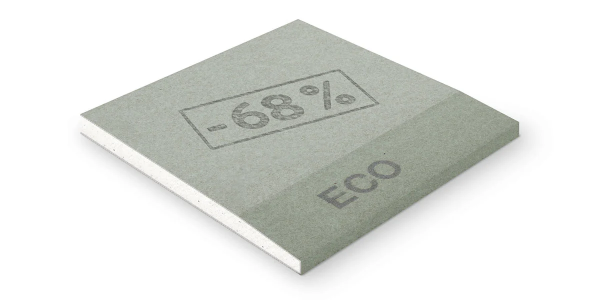 En gipsplate med 68% redusert CO2-fotavtrykk